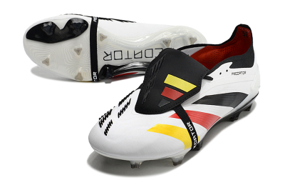 Men's Adidas Predator Elite Foldover Tongue FG Football Boots - White/Black/Red/Yellow