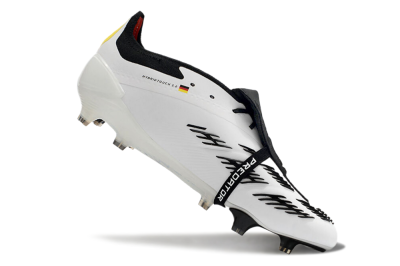 Men's Adidas Predator Elite Foldover Tongue FG Football Boots - White/Black/Red/Yellow