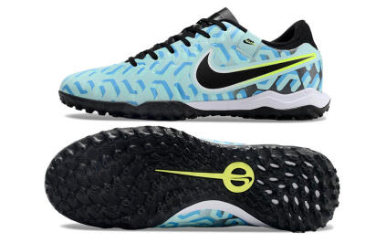 Men's Nike Tiempo Legend 10 Pro TF Football Shoes - Blue/Black/Yellow