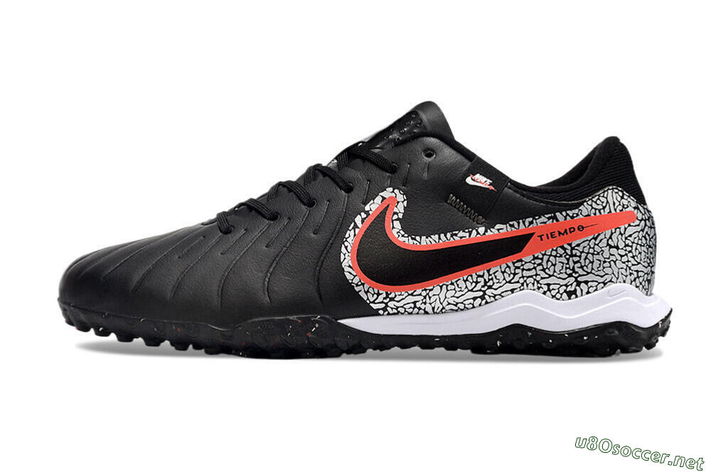 Men's Nike Tiempo Legend 10 Pro TF Football Shoes - Black/Silver/Red 0