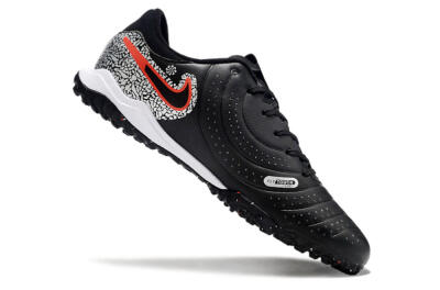 Men's Nike Tiempo Legend 10 Pro TF Football Shoes - Black/Silver/Red