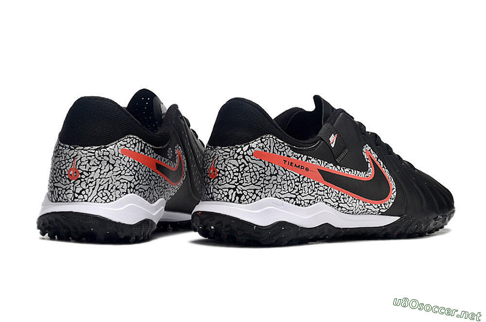 Men's Nike Tiempo Legend 10 Pro TF Football Shoes - Black/Silver/Red 6