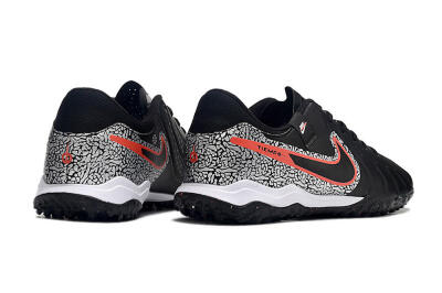 Men's Nike Tiempo Legend 10 Pro TF Football Shoes - Black/Silver/Red
