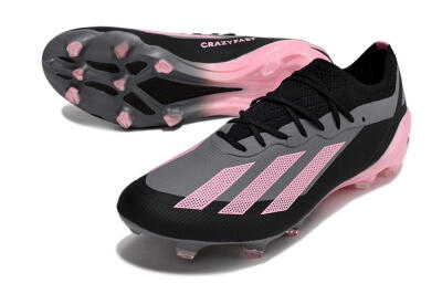 Men's Adidas X 23 Crazyfast.1 FG Football Boots - Black/Pink