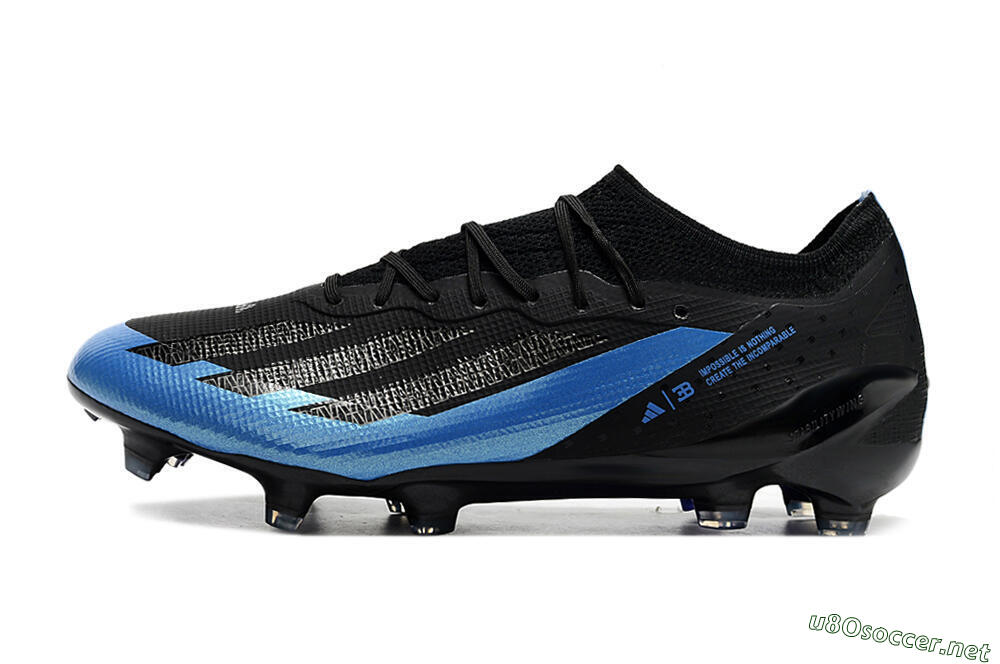 Men's Adidas X Crazyfast.1 FG Football Boots - Black/Blue/Gold 0