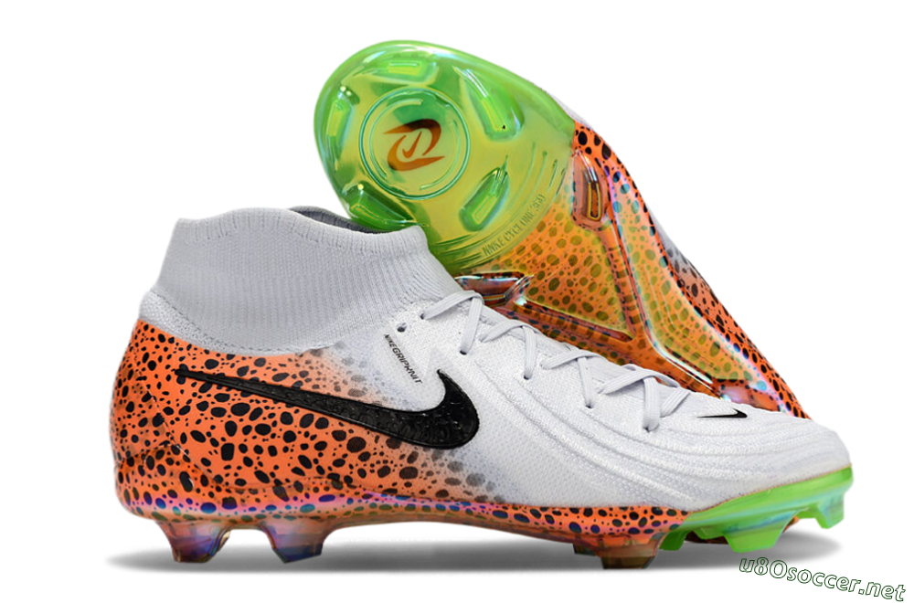 Unisex Nike Phantom Luna Elite NU FG Football Boots - White/Black/Orange 2
