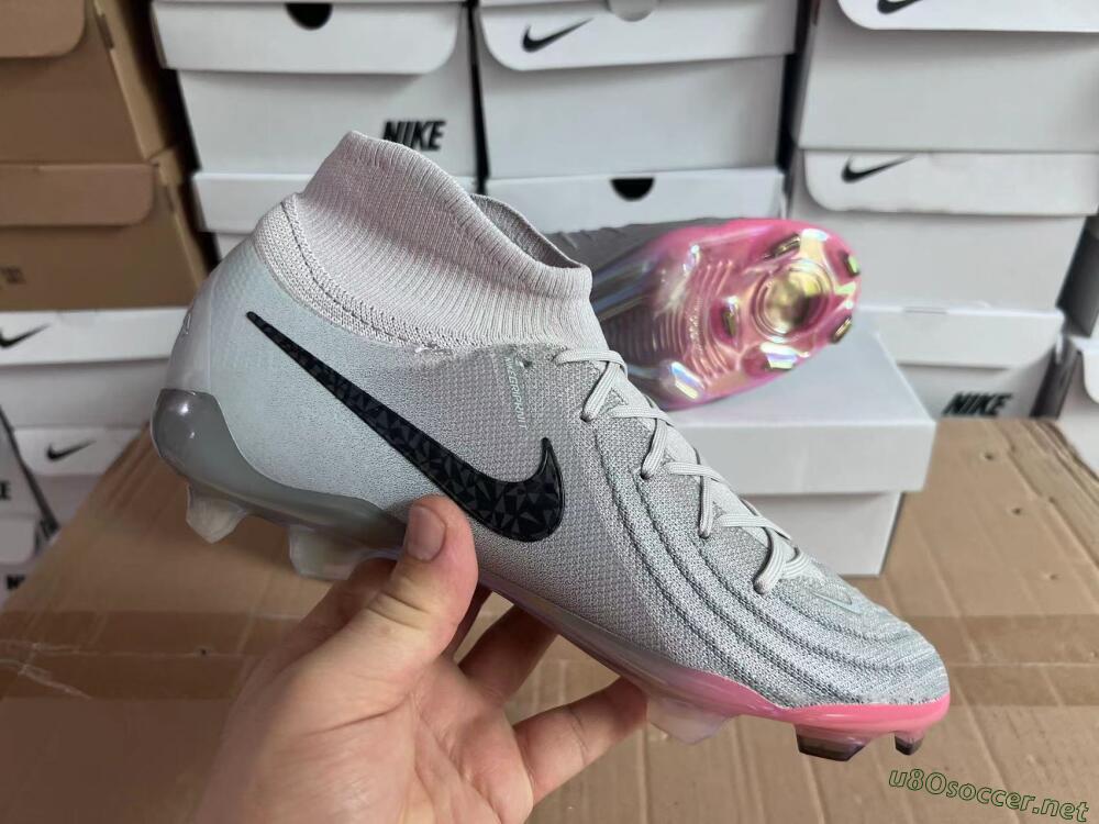 Unisex Nike Phantom Luna Elite NU FG Football Boots - Grey/Black/Blue