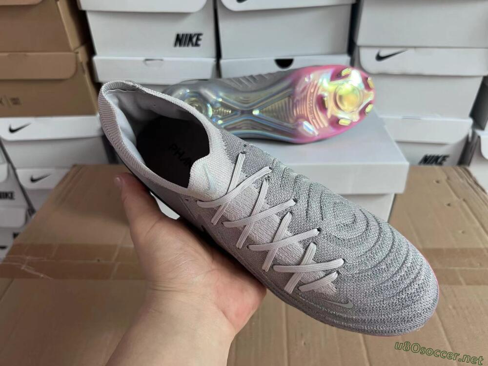 Unisex Nike Phantom Luna Elite NU FG Football Boots - Grey/Black/Blue