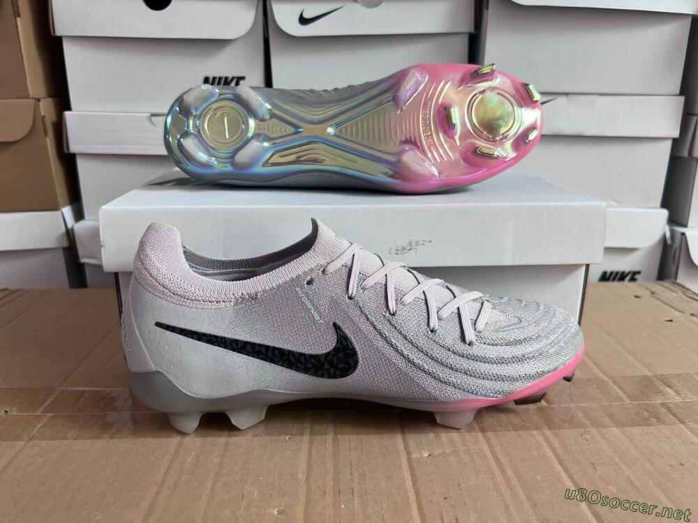 Unisex Nike Phantom Luna Elite NU FG Football Boots - Grey/Black/Blue