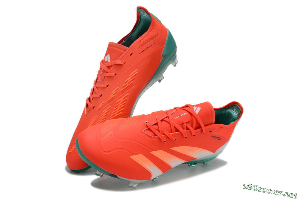 Men's Adidas Predator Accuracy FG Football Boots - Red/White/Green 3