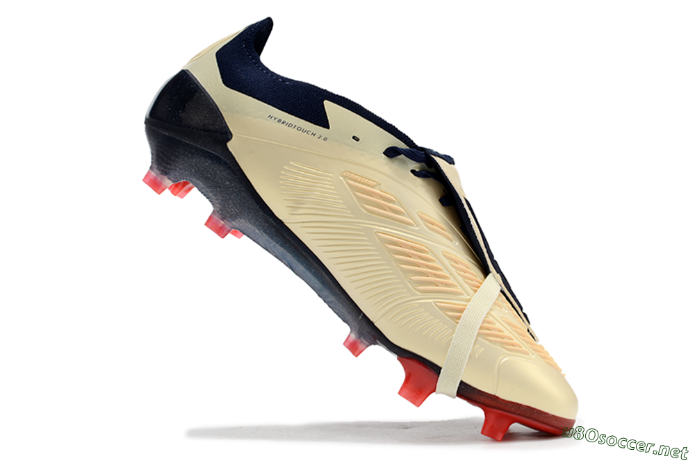 Men's Adidas Predator Elite Foldover Tongue FG Football Boots - Beige/Blue/Black 4