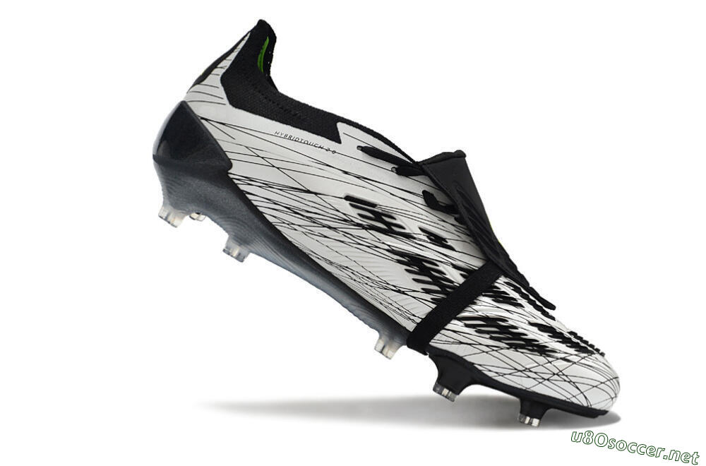 Men's Adidas Predator Elite Foldover Tongue FG Football Boots - White/Black/Yellow 4