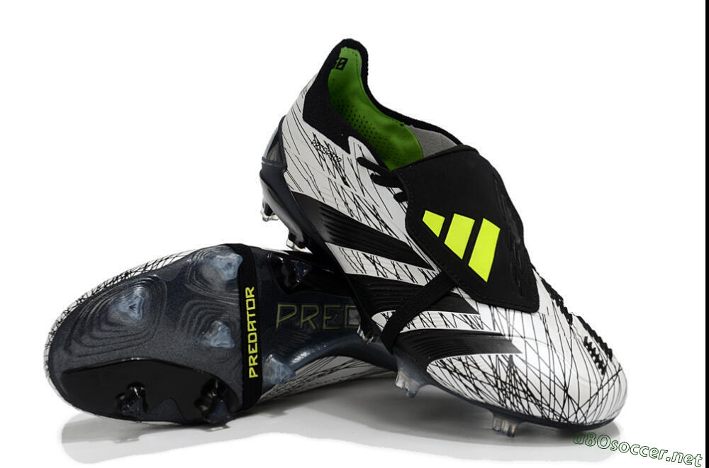 Men's Adidas Predator Elite Foldover Tongue FG Football Boots - White/Black/Yellow 3