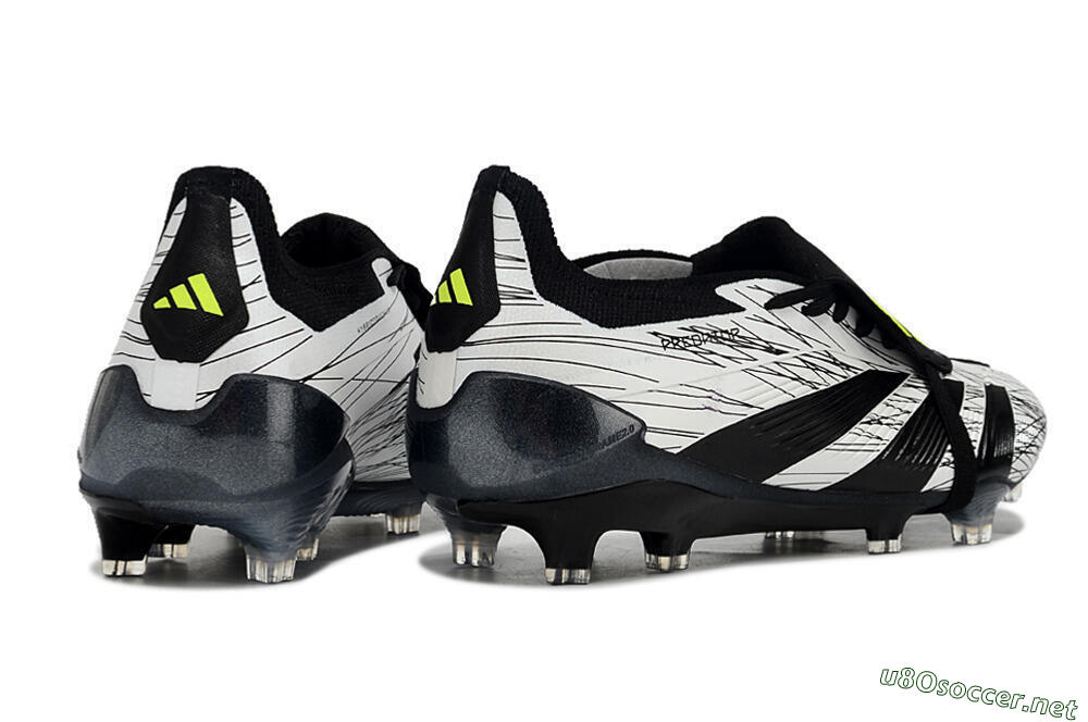 Men's Adidas Predator Elite Foldover Tongue FG Football Boots - White/Black/Yellow 6
