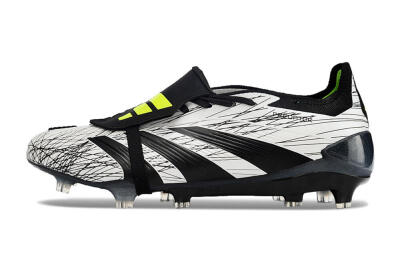 Men's Adidas Predator Elite Foldover Tongue FG Football Boots - White/Black/Yellow
