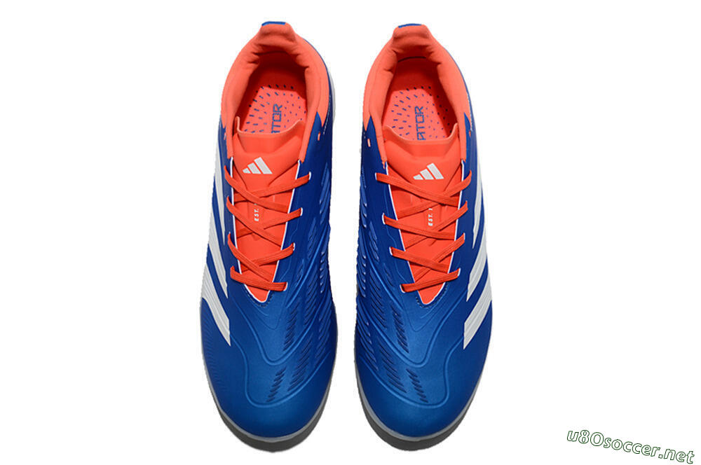 Unisex Adidas Predator 24 Elite TF Football Shoes - Blue/Red/White 4