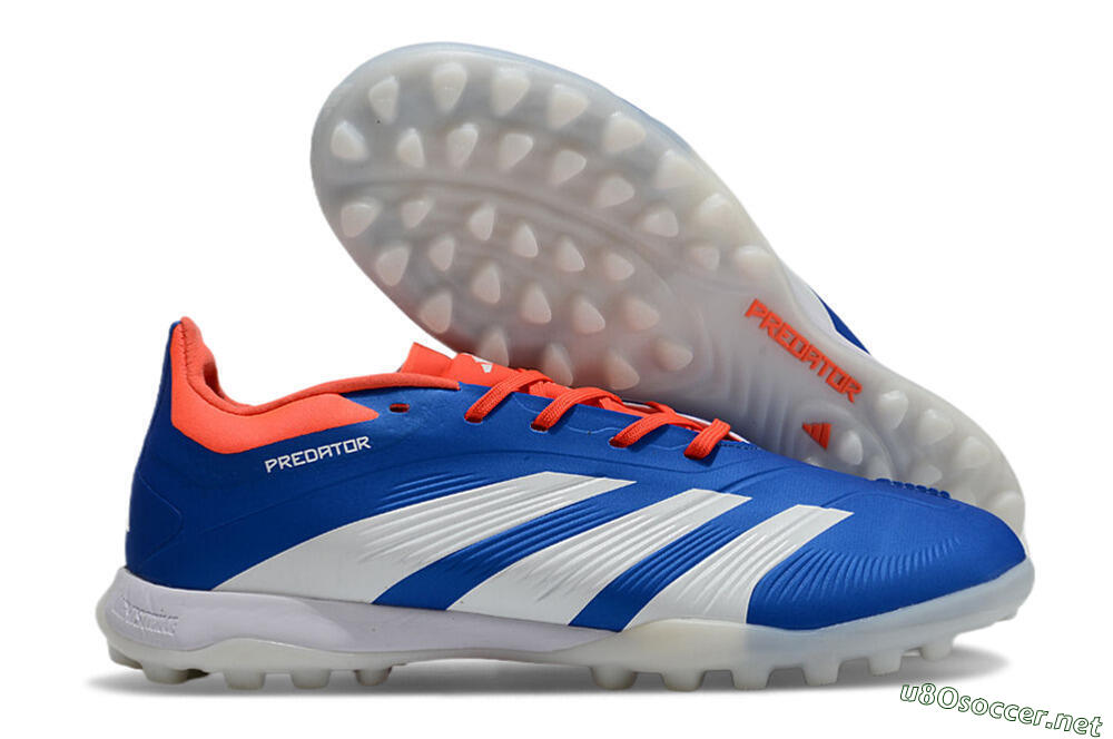 Unisex Adidas Predator 24 Elite TF Football Shoes - Blue/Red/White 2