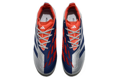 Unisex Adidas Predator 24 Elite TF Football Shoes - Silver/Blue/Red