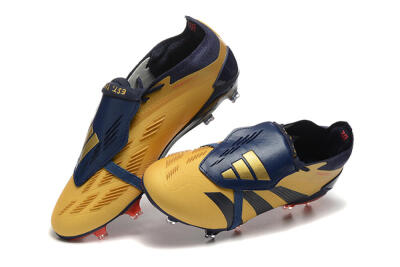 Men's Adidas Predator Elite Foldover Tongue FG Football Boots - Gold/Blue/Red
