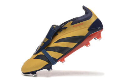 Men's Adidas Predator Elite Foldover Tongue FG Football Boots - Gold/Blue/Red