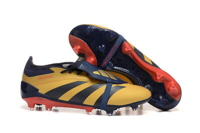Men's Adidas Predator Elite Foldover Tongue FG Football Boots - Gold/Blue/Red