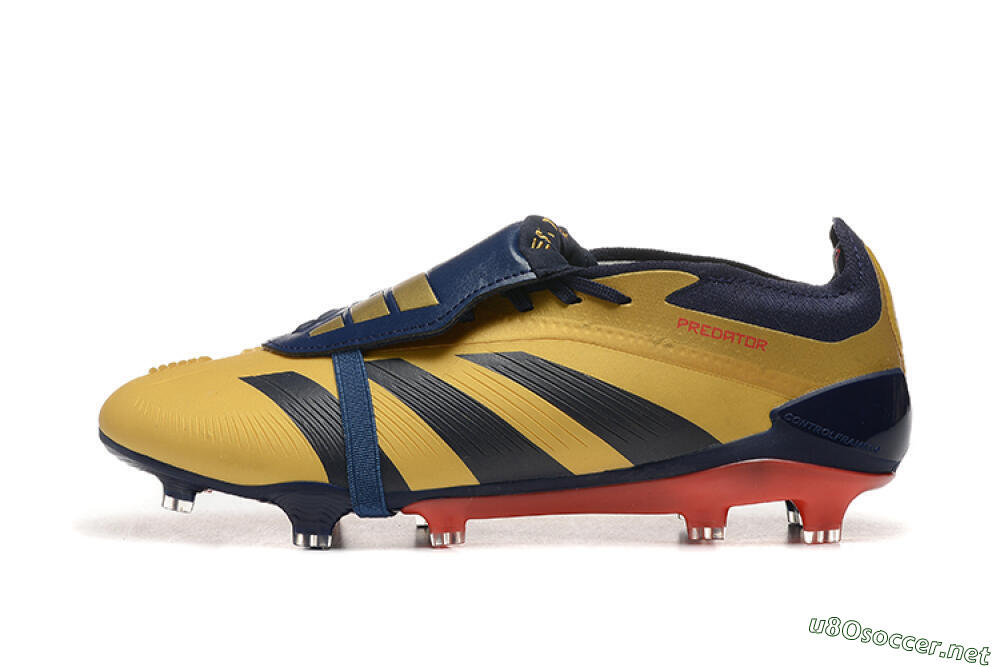Men's Adidas Predator Elite Foldover Tongue FG Football Boots - Gold/Blue/Red 0