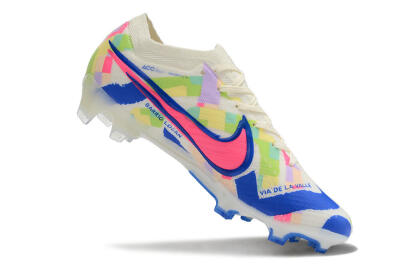Unisex Nike Air Zoom Mercurial Vapor 15 Elite FG Football Boots - Beige/Blue/Yellow/Pink