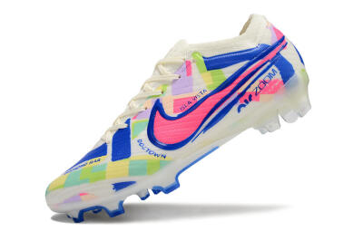 Unisex Nike Air Zoom Mercurial Vapor 15 Elite FG Football Boots - Beige/Blue/Yellow/Pink