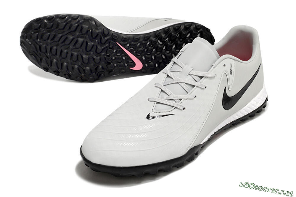 Men's Nike Phantom GX 2 Acad LV8 TF Football Shoes - Grey/Black/White 3