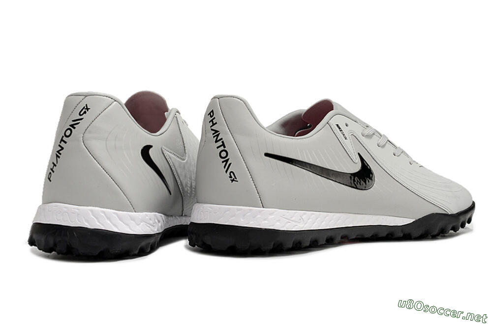 Men's Nike Phantom GX 2 Acad LV8 TF Football Shoes - Grey/Black/White 6