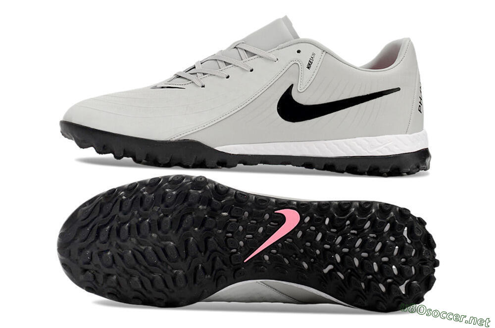 Men's Nike Phantom GX 2 Acad LV8 TF Football Shoes - Grey/Black/White 1