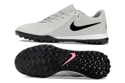 Men's Nike Phantom GX 2 Acad LV8 TF Football Shoes - Grey/Black/White