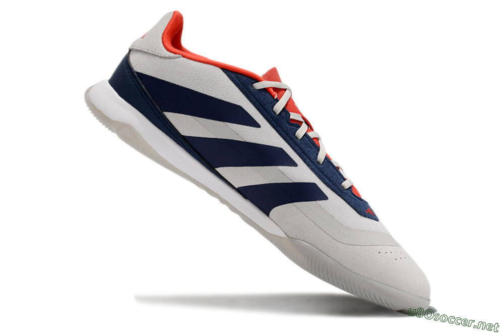 Men's Adidas Predator 24 Elite IC Football Shoes - Grey/Blue/Red 4