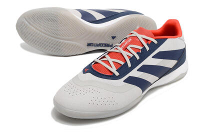 Men's Adidas Predator 24 Elite IC Football Shoes - Grey/Blue/Red