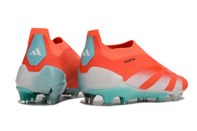 Men's Adidas Predator+ Elite Laceless FG Football Boots - Red/White/Jade