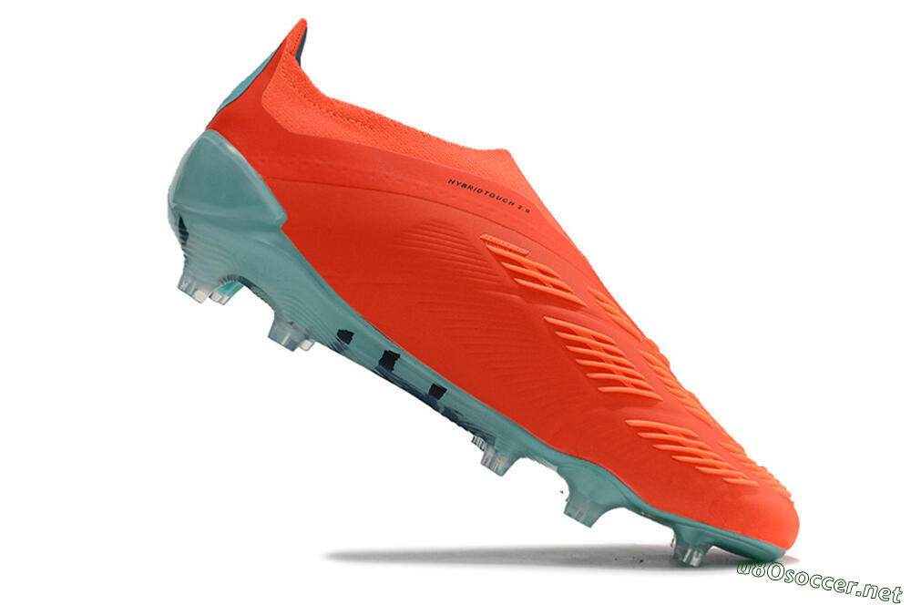 Men's Adidas Predator+ Elite Laceless FG Football Boots - Red/White/Jade 4