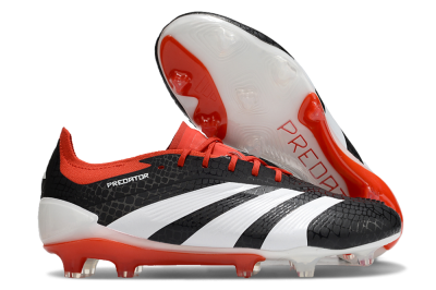 Men's Adidas Predator Elite FG Football Boots - Black/White/Red