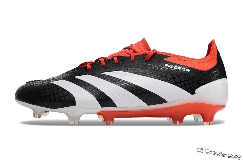 Men's Adidas Predator Elite FG Football Boots - Black/White/Red 0