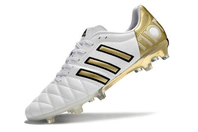 Men's Adidas AdiPure 11Pro X PD25 Trx FG Football Boots - White/Gold/Black