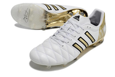 Men's Adidas AdiPure 11Pro X PD25 Trx FG Football Boots - White/Gold/Black