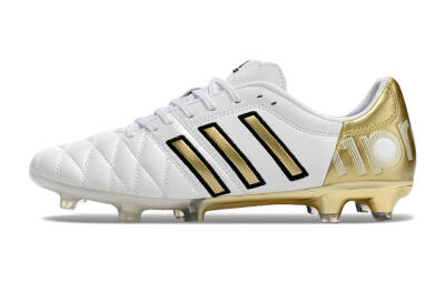 Men's Adidas AdiPure 11Pro X PD25 Trx FG Football Boots - White/Gold/Black