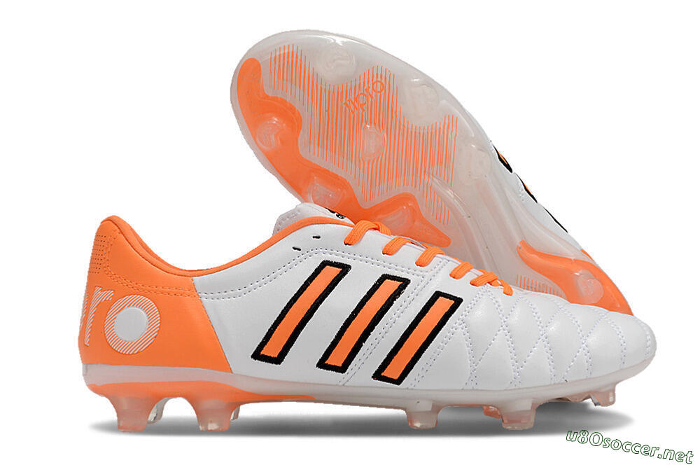 Men's Adidas AdiPure 11Pro X PD25 Trx FG Football Boots - White/Orange/Black 2