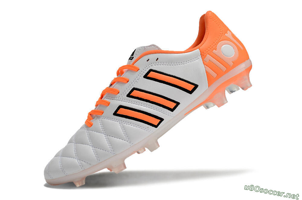 Men's Adidas AdiPure 11Pro X PD25 Trx FG Football Boots - White/Orange/Black 5