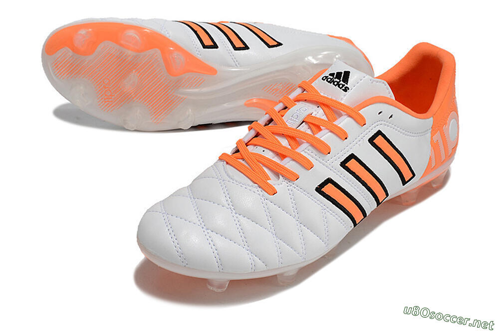 Men's Adidas AdiPure 11Pro X PD25 Trx FG Football Boots - White/Orange/Black 3