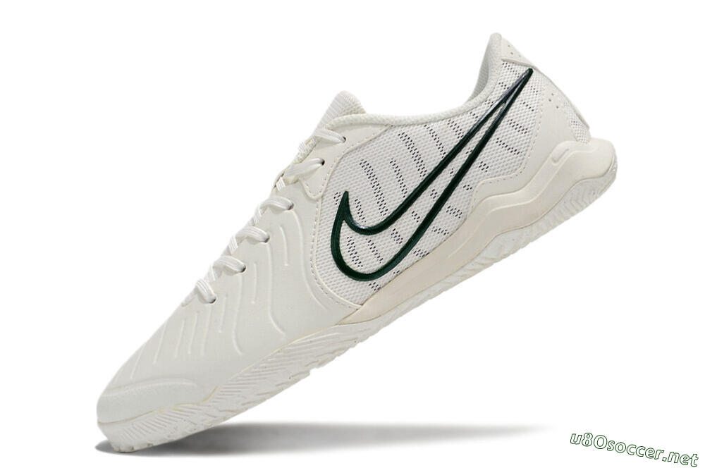 Men's Nike Tiempo Legend 10 Academy IC Football Shoes - White/Green 5