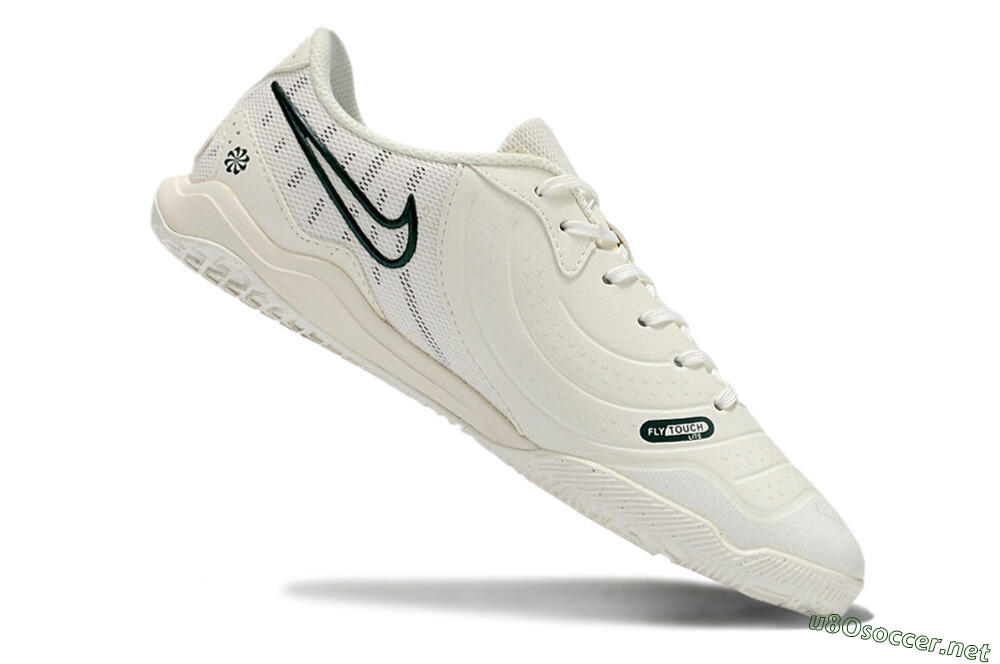 Men's Nike Tiempo Legend 10 Academy IC Football Shoes - White/Green 4