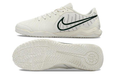 Men's Nike Tiempo Legend 10 Academy IC Football Shoes - White/Green