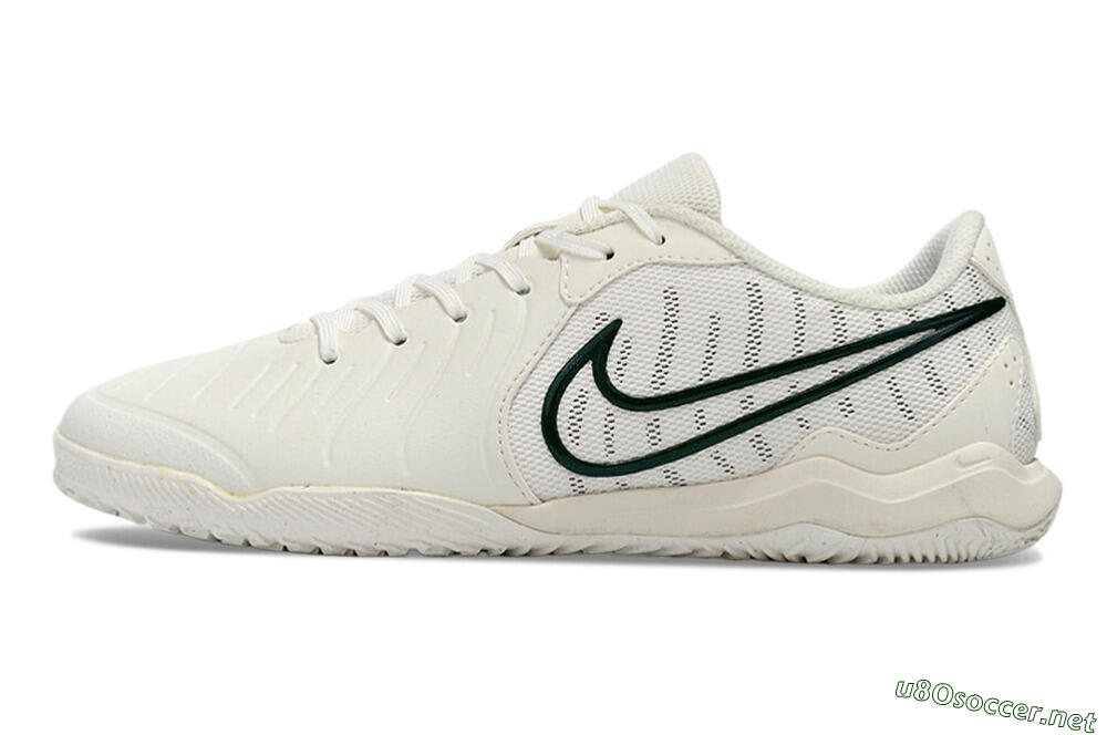 Men's Nike Tiempo Legend 10 Academy IC Football Shoes - White/Green 0