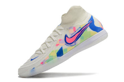 Men's Nike Phantom Luna Elite NU IC Football Shoes - Beige/Blue/Yellow/Pink