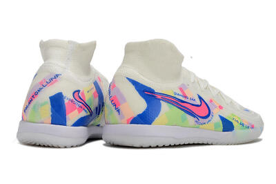 Men's Nike Phantom Luna Elite NU IC Football Shoes - Beige/Blue/Yellow/Pink
